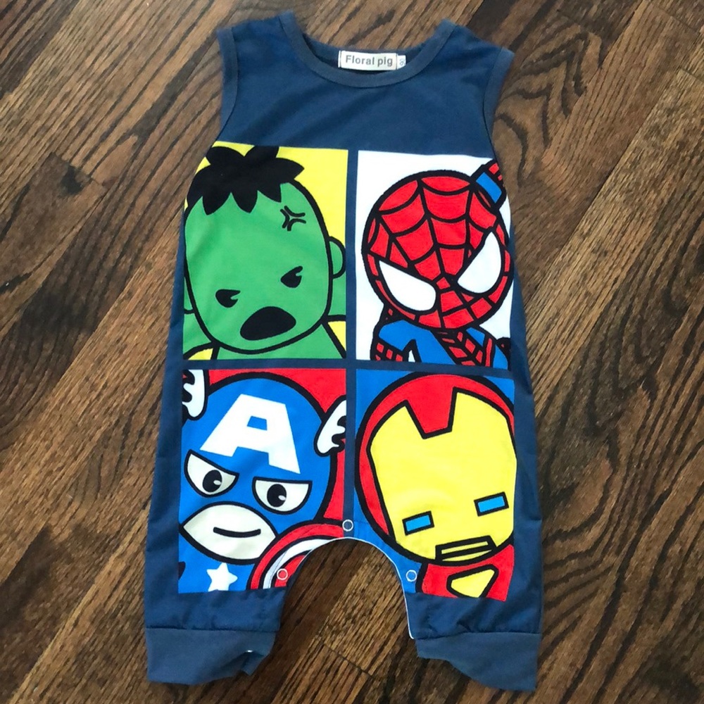 NWOT Superhero one piece jumper
